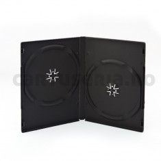 Carcase duble DVD 14 mm neagra sau transparenta foto