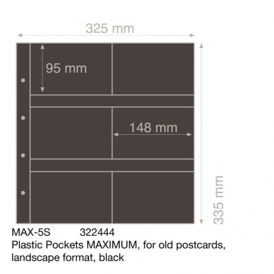 Set folii MAXIMUM, format mare pentru carti postale vechi, negru foto