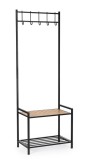 Cuier hol otel negru mdf maro 64,5x37,5x180h