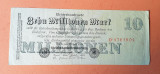 10 Milioane Marci 1923 - 10.000.000 Bancnota veche Germania
