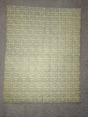 *Romania, LP IV.8b/1911, Taxa de plata, tipar mic, h. verzuie, f. PR, coala, MNH foto
