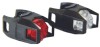 Set lumini bicicleta Fighter, 1 LED alb + 1 LED rosu super bright, 2 functii
