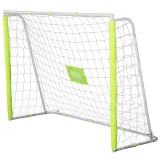 HOMCOM Poartă de Fotbal pentru Adulți și Copii, din PE, Metal și Oxford, Rezistentă la Intemperii, 186x62x123cm, Alb/Galben | Aosom Romania