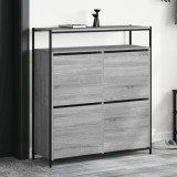 vidaXL Pantofar cu 4 sertare rabatabile, gri sonoma, 100x34x112 cm