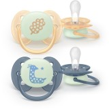 Philips Avent Ultrasoft Night SCF094/03 6-18m suzetă Neutral 2 buc