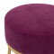 Taburet rotund, violet, catifea - 4