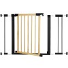 Poarta de siguranta Safety Gate pentru scari, ajustabila, din lemn cu structura otel, 96-103cm, negru maro Household NewTrend