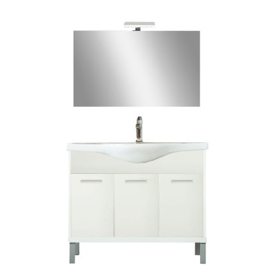 Mobilier complet de baie Nerva Prime 105 alb foto