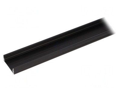 Profil Aluminiu LED Negru 1m WIDE24 de Suprafață foto