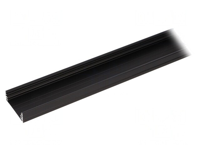 Profil Aluminiu LED Negru 1m WIDE24 de Suprafață