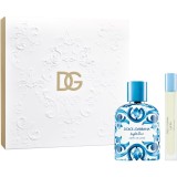 Dolce&amp;Gabbana Light Blue Capri In Love Pour Homme Gift Set set cadou pentru bărbați