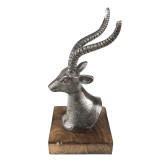 Cumpara ieftin Figurina Ren lemn aluminiu 10x8x18 cm