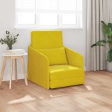 Canapea Pat 2-in-1 Galben 65x80x83 cm Catifea