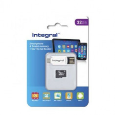 Card de memorie Integral 32GB Micro SDHC Clasa 10 UHS-I + OTG Reader foto