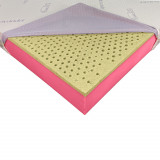 Saltea de pat Ortopedica cu latex 160x200 reversibila 7 zone cu husa lavanda Young, Ortopedicus