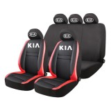 Set Huse Scaune Universale HLX5 Compatibile cu Kia &ndash; Negru/Rosu