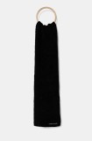 Tommy Jeans esarfa din amestec de lana culoarea negru, neted, AW0AW16789