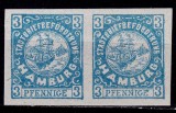 Cumpara ieftin ✅ ( S45 ) Germania veche 3pf/1888 -Serviciul Municipal de Transport al Scrisorilor Hamburg 1888/Posta locala "Corabie in medalion ", serie pereche,MNH
