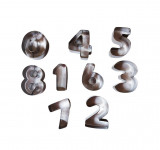 Set 9 forme decupatoare, pentru biscuiti, Cifre, 5.5 cm, 377COF