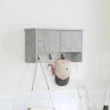 VidaXL Răcător de paltoane montat pe perete Gri beton 50 x 20 x 30 cm