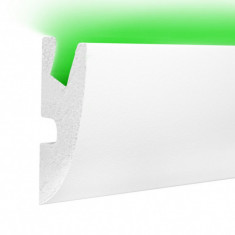 Profil pentru banda LED din polistiren extrudat acoperit cu rasina minerala KD304 - 9.5x4.5x115 cm