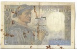 Bancnota 10 francs 1947 - Franta, cu rupturi