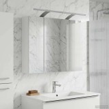 vidaXL Dulap cu oglindă pentru baie Alb 60 x 14,5 x 50 cm 889079