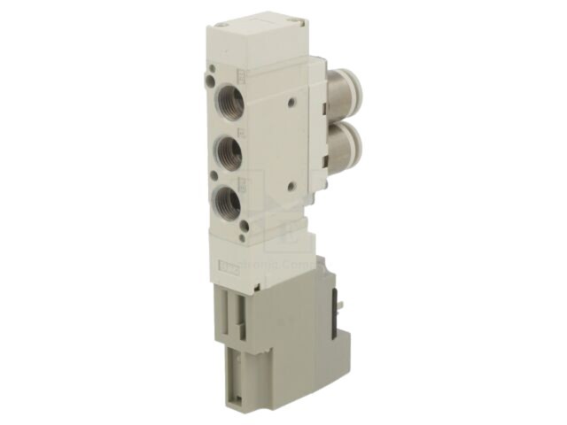 Ventil electromagnetic SMC 1,5&divide;7bar 5/2 monostabil aluminiu IP65