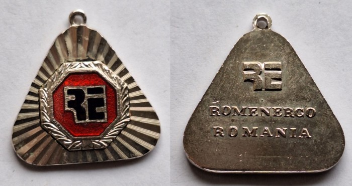 ROMENERGO Romania, medalion vechi anii 1970