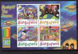Singapore 2000 - World Stamp Expo, timbrul in viitor, desene de copii, bloc neuzat