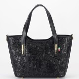 Cumpara ieftin Geanta dama Sofiline piele naturala neagra, model de mana/umar, eleganta casual, cu fermoar, fabricata in Italia