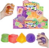 Jucarie antistres Squeezy Spike Forme Geometrice cu sclipici si tepi senzoriali