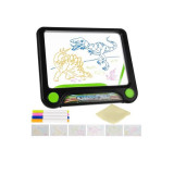 Cumpara ieftin Tableta grafica/desenat, magnetica, pentru copii, 4 markere, LED, 3xAAA, 24.5x21x2 cm