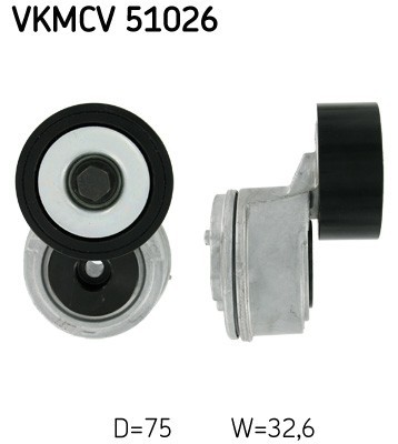 SKF VKMCV 51026 rola intinzator,curea transmisie foto