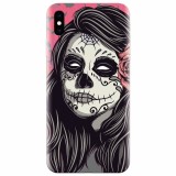 Husa silicon pentru Apple Iphone X, Mexican Girl Skull