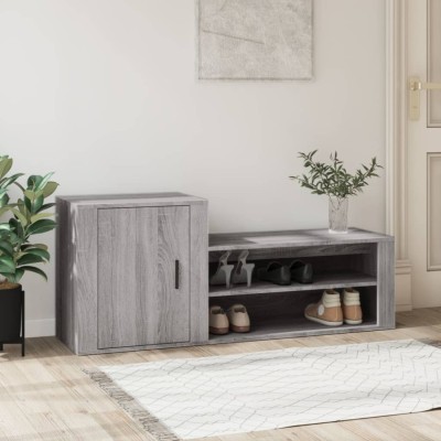 vidaXL Pantofar, gri sonoma, 130x35x54 cm, lemn compozit foto