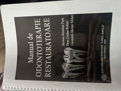 Manual de odontoterapie restauratoare foto
