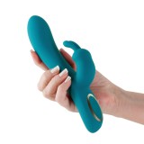 Vibrator Rabbit Obsessions - Hera, Verde Inchis, 21 cm