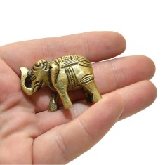 Elefant din bronz cu trompa in sus &amp;#8211; 4cm