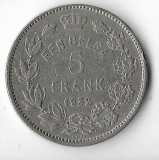 Moneda 5 frank 1932 - Belgia, Europa, Nichel