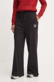 Puma pantaloni de trening culoarea negru, neted, 626631