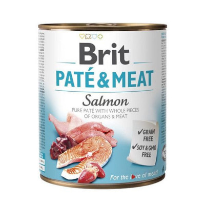 Conservă Brit Pat&amp;eacute; &amp;amp;amp; Meat Salmon, 800 g foto