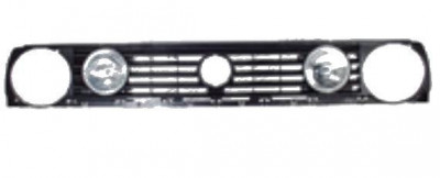 Grila radiator VW Golf 2 (19E/1G), 1983-1992, negru, 953405-0 cu lampi H3+H3 in interior foto