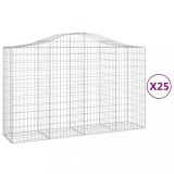 Cumpara ieftin Cosuri gabion arcuite 25 buc, 200x50x120/140cm, fier galvanizat