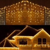 Instalatie luminoasa tip turturi, 300LED, 12 m, alb cald
