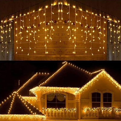 Instalatie luminoasa tip turturi, 300LED, 12 m, alb cald foto