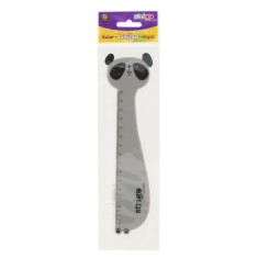 Rigla Strigo din Plastic, Panda, 15 cm