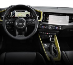 Folie Protectie Navigatie Audi A1 Sportback 2018+, Duragon, protectie Display Navigatie, silicon Transparent, Anti-zgarieturi, kit instalare