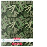 Caiet A5 48 file, patratele, motiv Dino Mania