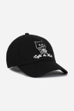 Karl Lagerfeld șapcă de baseball din bumbac culoarea negru, cu imprimeu, A2W33047
